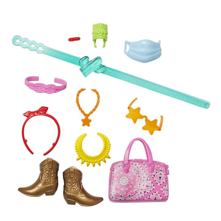 Load image into Gallery viewer, Barbie Accessories Travel Pack With 11 Storytelling Pieces For Barbie Dolls
