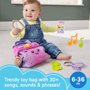 Baby sitting with the Going Places Learning Purse and accessories