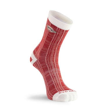 Fox River Women's Monkey Plaid Ultra-Lightweight Crew Everyday Sock (Red) Size L
