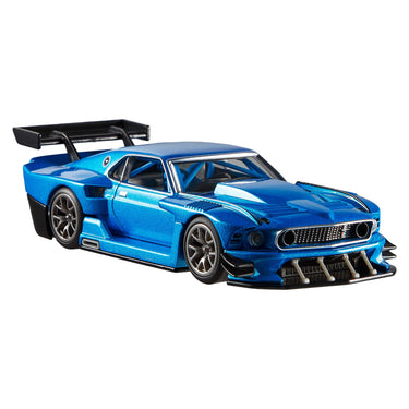 Blue widebody race car with rear wing, one example from the Premium 1:43 assortment
