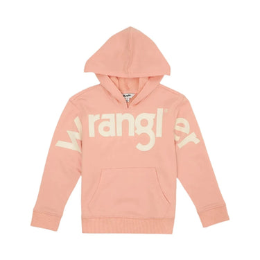 Wrangler Girl's Bold Logo Hoodie (Pink) Size XL
