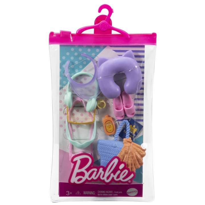 Load image into Gallery viewer, Barbie Accessories Travel Pack With 11 Storytelling Pieces For Barbie Dolls
