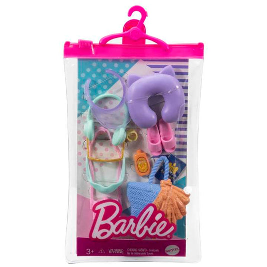 Barbie Accessories Travel Pack With 11 Storytelling Pieces For Barbie Dolls