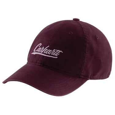 Carhartt Women's Canvas Script Graphic Cap (Blackberry)