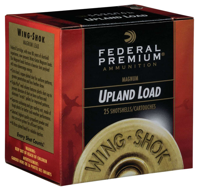 FEDERAL PF1546 PREMIUM UPLAND WING-SHOK HIGH VELOCITY 12 GAUGE 2.75