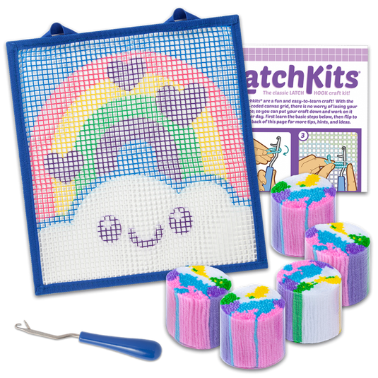 LatchKits Smiling Rainbow Latch Hook Kit