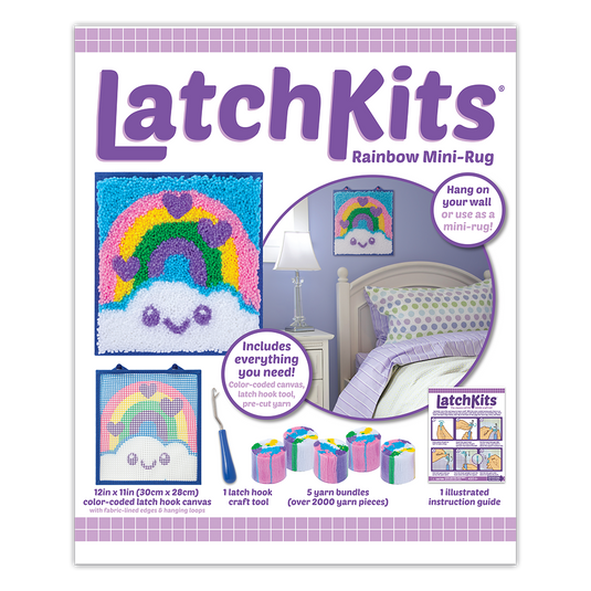 LatchKits Smiling Rainbow Latch Hook Kit