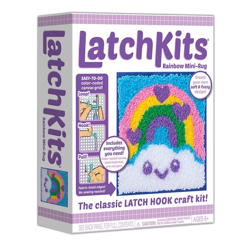 Load image into Gallery viewer, LatchKits Smiling Rainbow Latch Hook Kit

