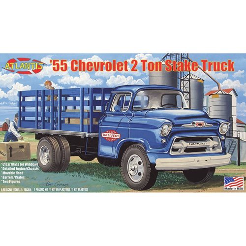 Load image into Gallery viewer, 1955 Chevrolet 2 Ton Stake Truck 1:48 Plastic Model Kit
