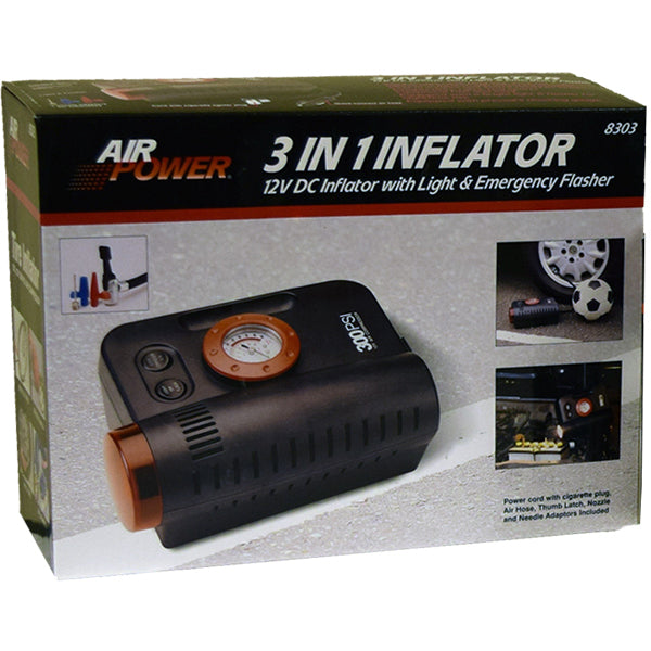 12V 3-Function Inflator With Light