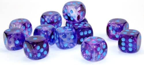 Load image into Gallery viewer, Chessex Nebula Nocturnal Blue Luminary 16 MM Set
