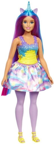 Barbie Unicorn With Blue Horn Blue And Purple Hair