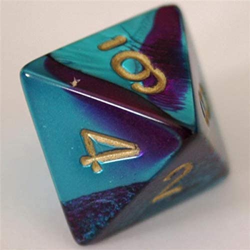 Load image into Gallery viewer, Chessex: Gemini Purple-Teal/Gold 7-Die Set
