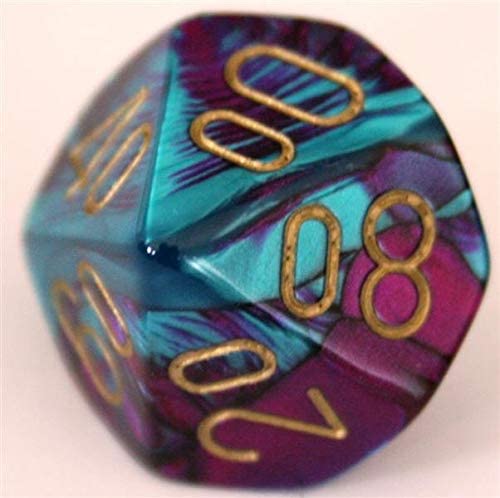 Load image into Gallery viewer, Chessex: Gemini Purple-Teal/Gold 7-Die Set
