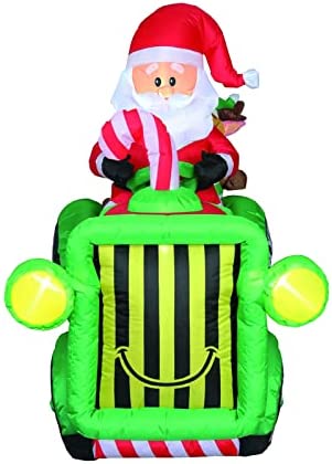 Load image into Gallery viewer, Santa with Tractor Inflatable
