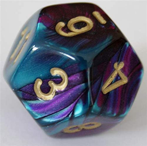 Load image into Gallery viewer, Chessex: Gemini Purple-Teal/Gold 7-Die Set
