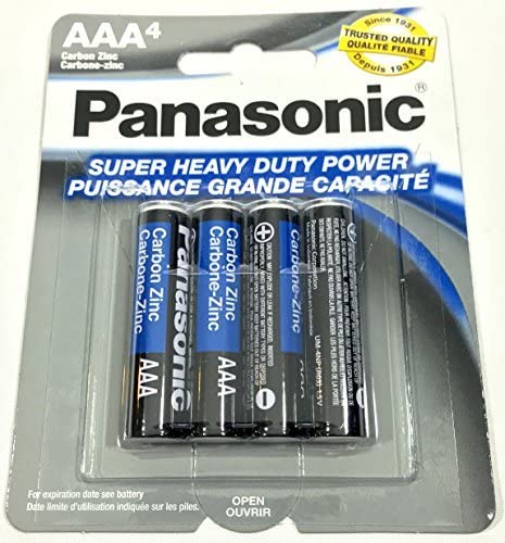 4pc Panasonic AAA Batteries Super Heavy Duty Power Carbon Zinc Triple A Battery 1.5v