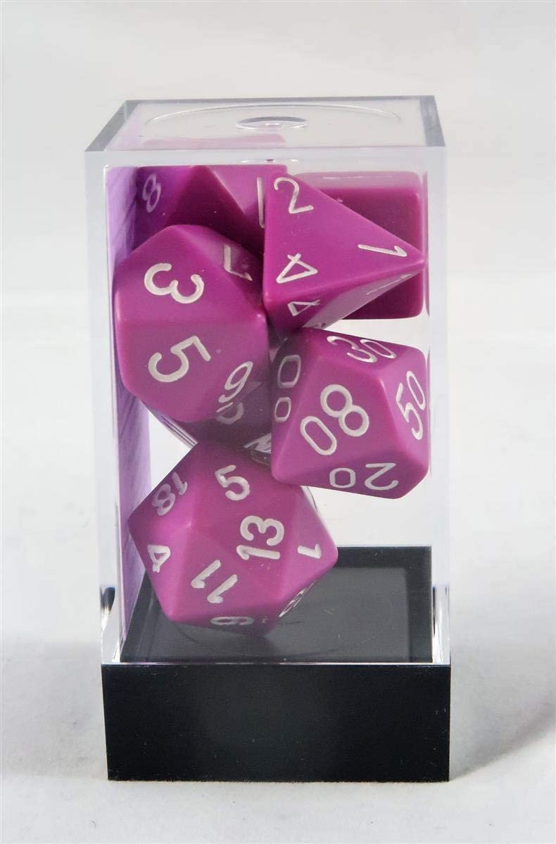 Load image into Gallery viewer, Chessex Dice-Opaque Light Purple/White Set, Multicolor
