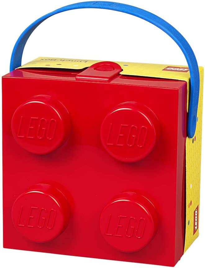 Load image into Gallery viewer, LEGO Box With Blue Handle, Bright Red
