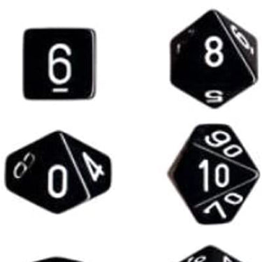 Chessex: Opaque Black 7-Die Set