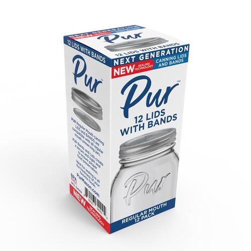 PUR Canning Lids and Bands Regular Mouth