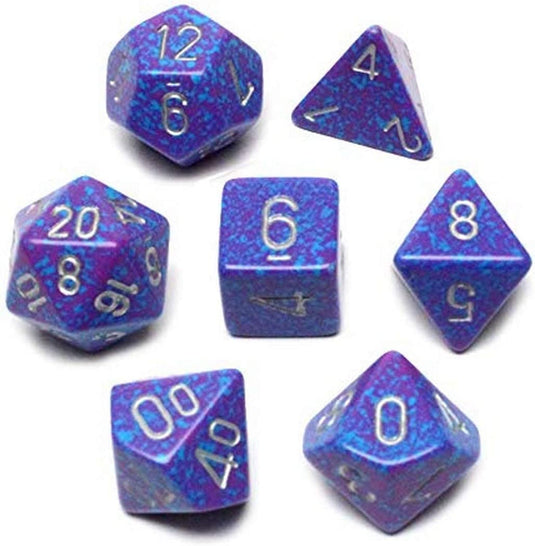 Chessex Dice-Speckled Silver Tetra Set
