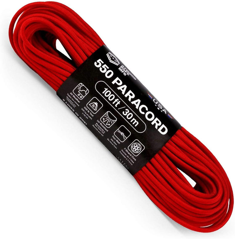Load image into Gallery viewer, Atwood Rope MFG 550 Paracord 100 Feet 7-Strand Core Nylon Parachute Cord Outside Survival Gear Made in USA | Lanyards, Bracelets, Handle Wraps, Keychain
