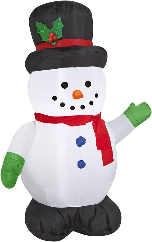 Gemmy Gemmy Snowman Christmas Inflatable White Polyester 1 pk