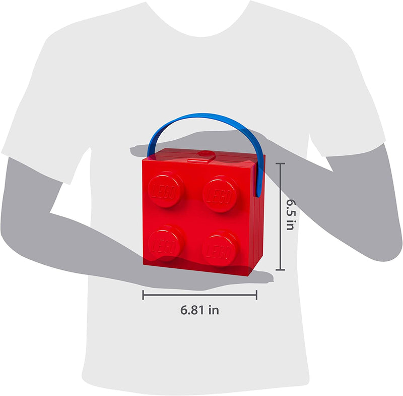 Load image into Gallery viewer, LEGO Box With Blue Handle, Bright Red
