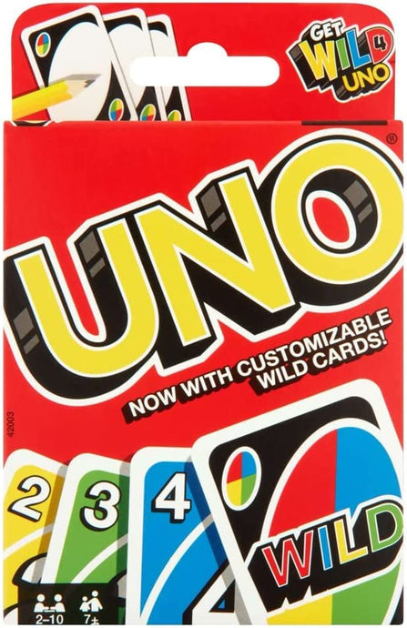 UNO Family Card Game, with 112 Cards in a Sturdy Storage Tin, Travel-Friendly, Makes a Great Gift for 7 Year Olds and Up