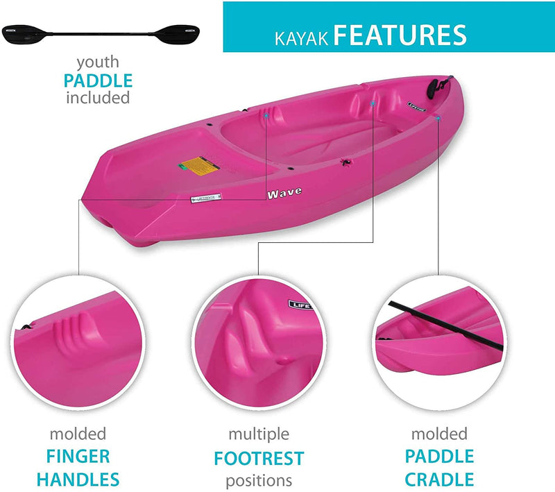 Load image into Gallery viewer, Lifetime Youth Wave Kayak (Paddle Included, Pink, 6&#39; (In-store pickup only)
