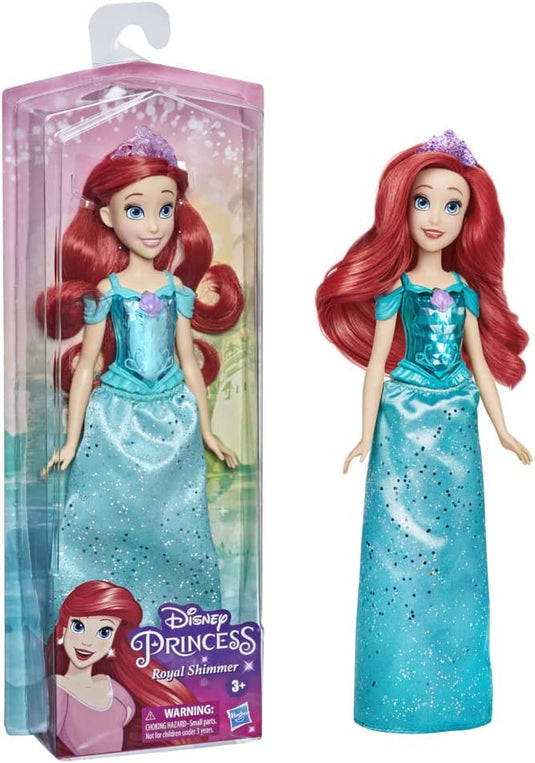 Disney Princess Royal Shimmer Ariel Doll, Fashion Doll with Skirt and Accessories, Toy for Kids Ages 3 and Up