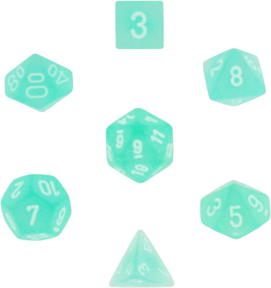 Chessex: Frosted Teal/White 7-Die Set