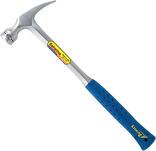 Estwing Framing Hammer - 22 oz Straight Rip Claw with Milled Face & Shock Reduction Grip