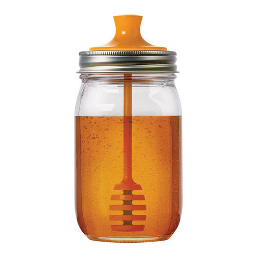 Jarware Decorative Jar Lid Honey Dripper Regular Mouth