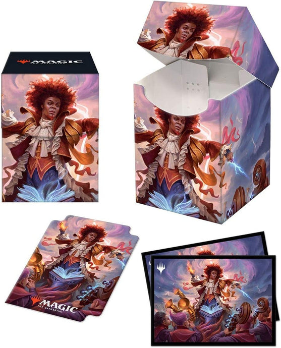 Zaffai, Thunder Conductor PRO 100+ Deck Box and 100ct Sleeves Featuring Prismari Strixhaven for Magic: The Gathering