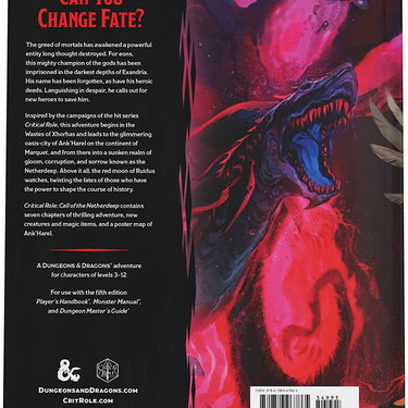 D&D Critical Role Call of the Netherdeep