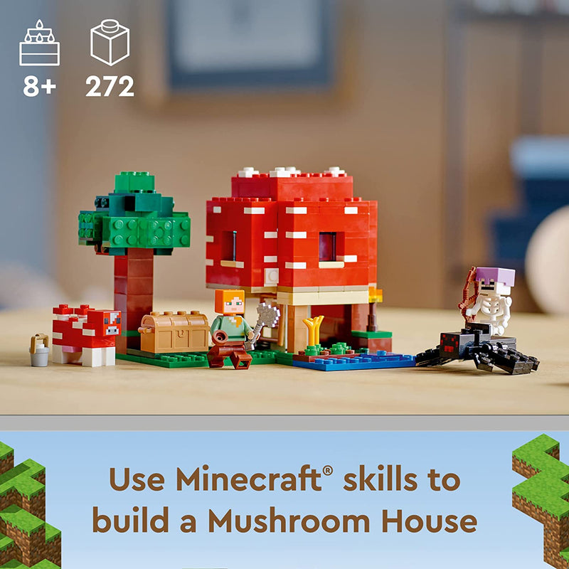 Load image into Gallery viewer, LEGO Minecraft The Mushroom House 21179 Building Toy Set for Kids, Boys, and Girls Ages 8+ (272 Pieces)
