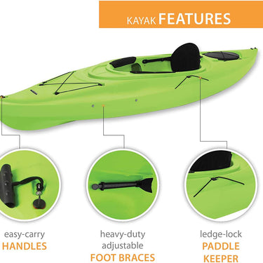 Lifetime Guster 10 Sit-In Kayak Lime Green