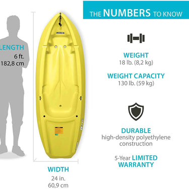 Lifetime 6 Foot Yellow Youth Kayak