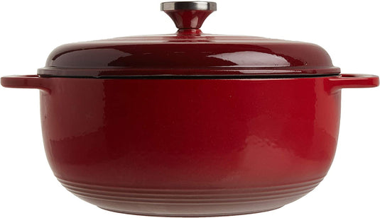 Lodge Enameled Cast Iron Dutch Oven, 6-Quart, Island Spice Red