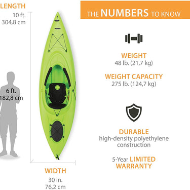 Lifetime Guster 10 Sit-In Kayak Lime Green