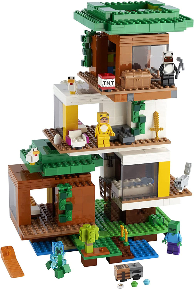 Load image into Gallery viewer, LEGO Minecraft The Modern Treehouse 21174 Giant Treehouse Building Kit Playset; Fun Toy for Minecraft-Gaming Kids; New 2021 (909 Pieces)
