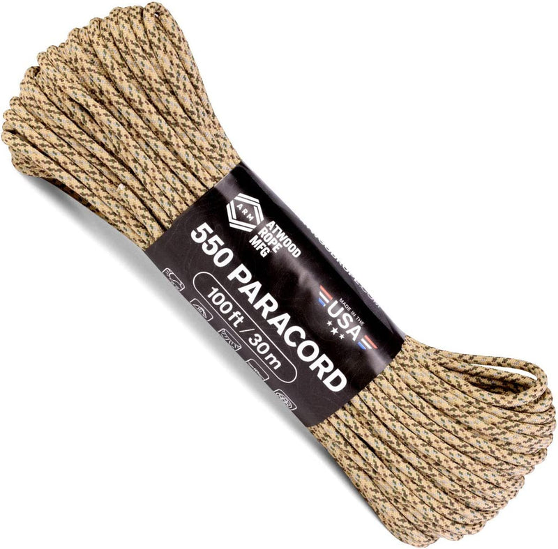 Load image into Gallery viewer, Atwood Rope MFG 550 Paracord 100 Feet 7-Strand Core Nylon Parachute Cord Outside Survival Gear Made in USA | Lanyards, Bracelets, Handle Wraps, Keychain
