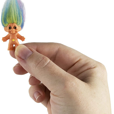 World's Smallest Good Luck Trolls. Mini 1 inch Tall Toy Action Figure with an Extra 1.5 inches of Hair! Six Adorable Good Luck Trolls to Collect! Great for School Project, Arts Crafts, Party Favors