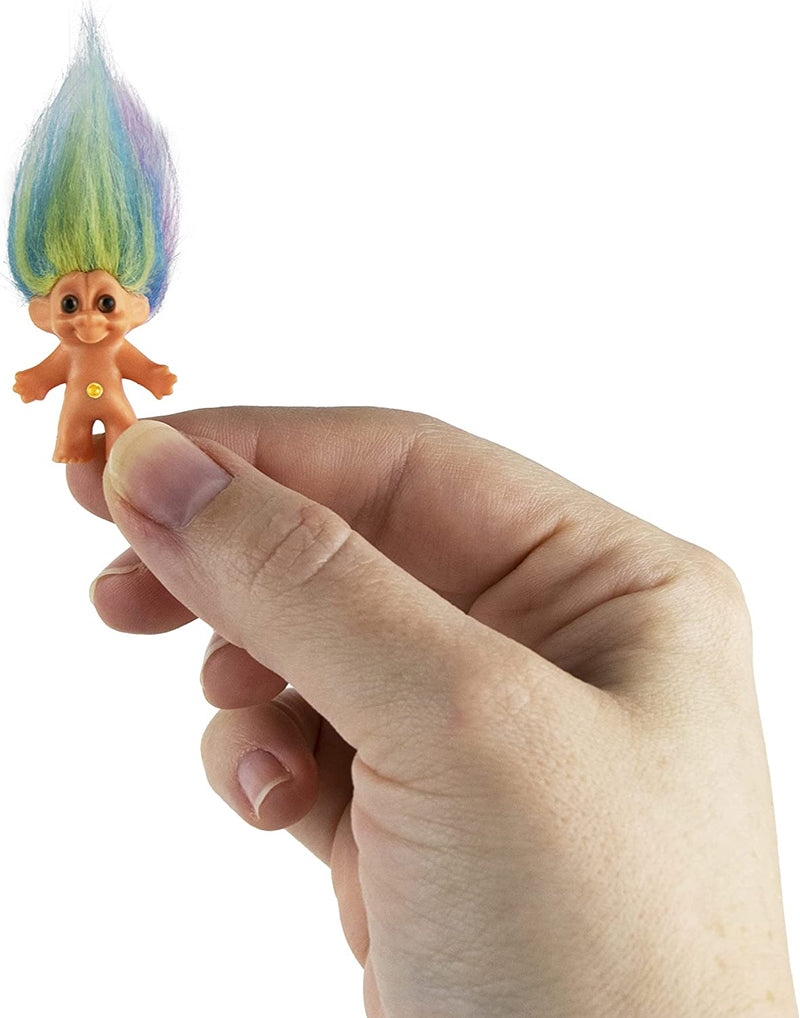 Load image into Gallery viewer, World&#39;s Smallest Good Luck Trolls. Mini 1 inch Tall Toy Action Figure with an Extra 1.5 inches of Hair! Six Adorable Good Luck Trolls to Collect! Great for School Project, Arts Crafts, Party Favors
