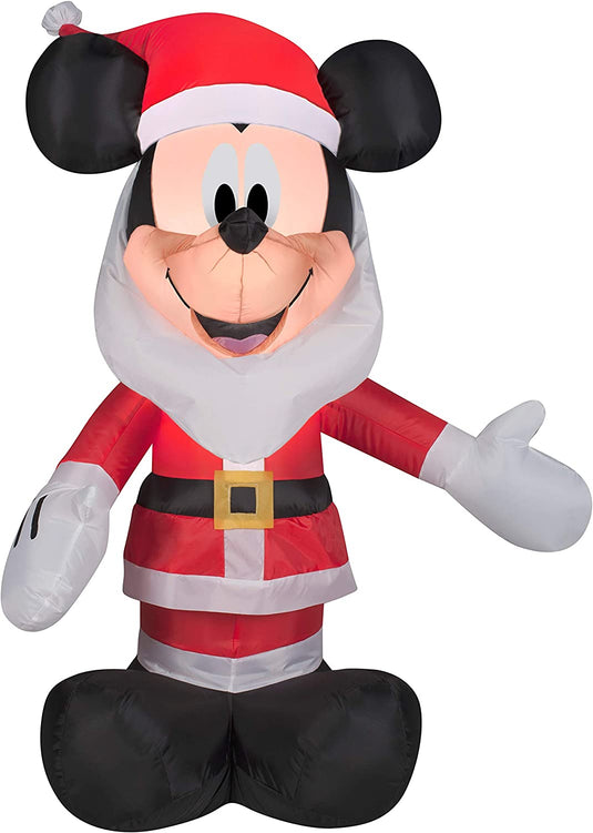 Gemmy Inflatables 3.5' Mickey Mouse with Santa Beard Disney Holiday Decor