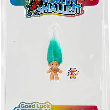 World's Smallest Good Luck Trolls. Mini 1 inch Tall Toy Action Figure with an Extra 1.5 inches of Hair! Six Adorable Good Luck Trolls to Collect! Great for School Project, Arts Crafts, Party Favors