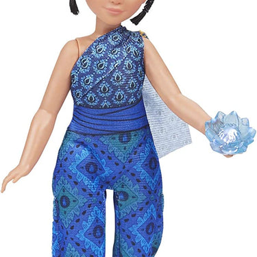 Disney Raya and The Last Dragon Young Raya and Kumandra Flower, Lights and Sounds Doll, Musical Toy for Kids 3 Years and Up