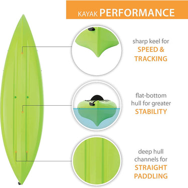 Lifetime Guster 10 Sit-In Kayak Lime Green